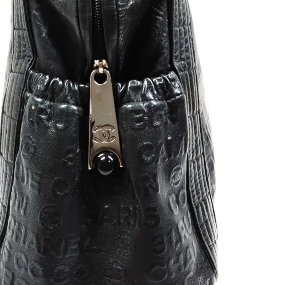 Chanel Black Embossed Shoulder Bag - Picture 3 of 12